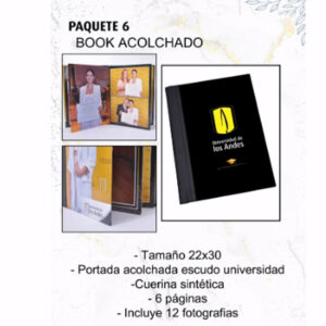 Paquete 6 Book acolchado portada Andes